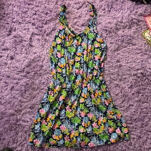 Floral Sleeveless Jumpsuit - Multicolor